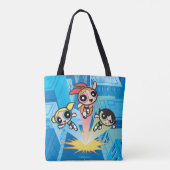 Tote Bag Les Filles Powerpuff Se Lancent Dans L'Air (Dos)