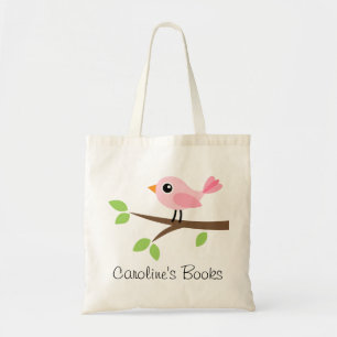 Tote Bag Les filles roses mignonnes d'oiseau ont