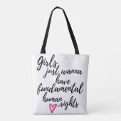 Tote Bag Les filles veulent juste avoir des droits humains (Dos)