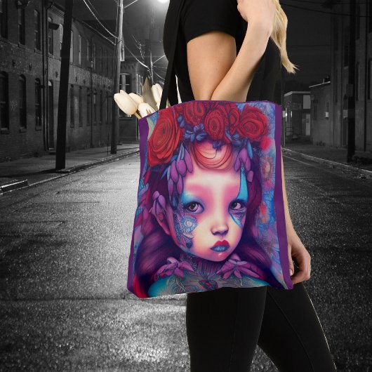 Tote Bag Les Filles Whimsical Face Nymph Fairy Sorcière Mag