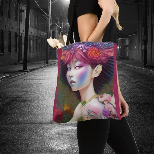 Tote Bag Les Filles Whimsical Face Nymph Fairy Sorcière Mag