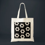 Tote Bag Les Fleurs 02 Fleurs Rétro Florales Noires Et Blan<br><div class="desc">Impression Florale Abstraite - Les Fleurs - Motif Fleur Noir Et Blanc.</div>