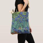 Tote Bag Les fleurs d'Irises Vincent Van Gogh Art monogramm<br><div class="desc">Créez votre propre personnalisation, personnalisée, fleurs / floral / nature / art vintage et Van Gogh connaisseurs', élégante script de typographie de faux or monogramme / initial / texte, élégant, joli, amical, tout-en-un sac fourre-tout avec une belle couleur complexe d'huile vintage détaillée sur toile, par Vincent van Gogh, d'iris et...</div>