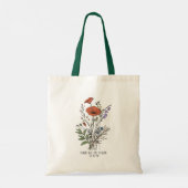 Tote Bag Les fleurs ont besoin de temps pour fleurir, donc  (Dos)