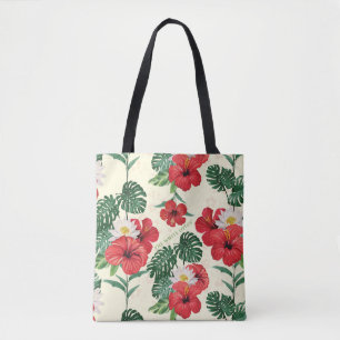 Tote Bag Les fleurs tropicales du Lotus Blanc