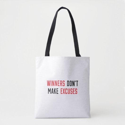 Tote Bag Les gagnants ne font pas d'excuses (Devant)