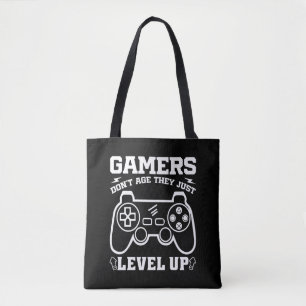 Tote Bag Les gamers ne vieillissent pas ils juste niveler l