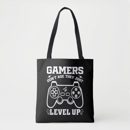 Tote Bag Les gamers ne vieillissent pas ils juste niveler l (Devant)