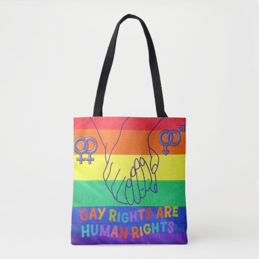 Tote Bag Les gays ont des droits (Devant)