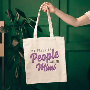 Tote Bag "Les gens que j'aime m'appellent" Femme