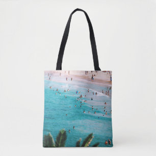 Tote Bag Les gens qui nagent sur la plage