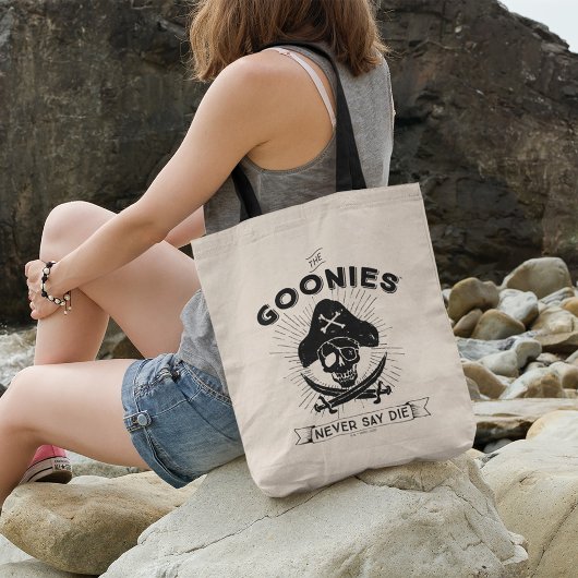 Tote Bag Les Goonies "Ne jamais dire mourir" Pirate Badge