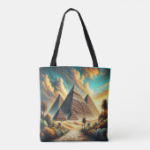 Tote Bag Les grandes pyramides de Gizeh Egypt Travel (Dos)