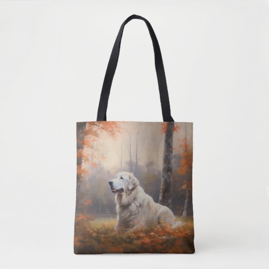 Tote Bag Les grandes Pyrénées à l'automne Feuilles automne  (Devant)
