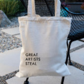 Tote Bag Les grands artistes volent noir et blanc