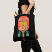 Tote Bag Les Grands Esprits Dink Comme Drôle Pickleball (De près)