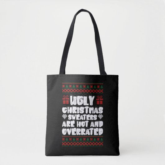 Tote Bag Les horribles pulls de Noël sont tendance et sures (Devant)