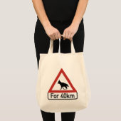Tote Bag Les hyènes 2 de précaution, trafiquent le panneau (Devant (produit))