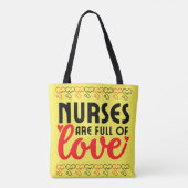 Tote Bag Les infirmières sont pleines d'amour - Infirmière (Dos)