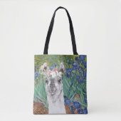 Tote Bag Les iris et la lama fantaisie de Van Gogh (Devant)
