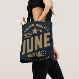 Tote Bag Les légendes naissent en juin Qualité originale