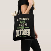 Tote Bag Les légendes sont nées en Octobre - Octobre Annive (De près)