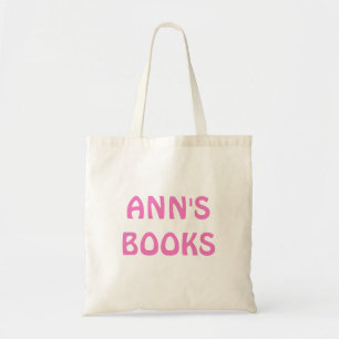 Tote Bag Les LIVRES de l'annonce dans personnalisable rose