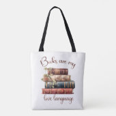 Tote Bag Les Livres Sont Ma Langue D'Amour (Dos)