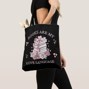 Tote Bag Les livres sont ma langue d'amour Valentin