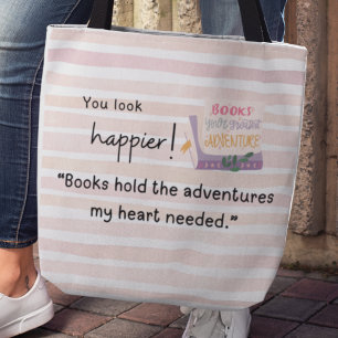 Tote Bag "Les livres tiennent les aventures dont mon coeur