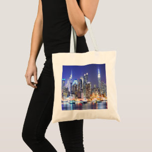 Tote Bag Les lumières nocturnes de la ville