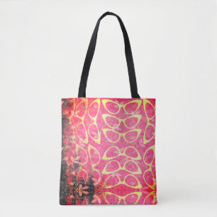 Tote Bag Les lunettes des yeux des chats La mode florale de