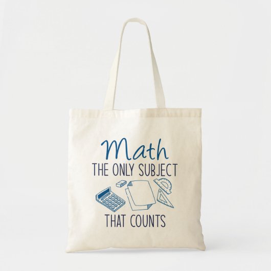 Tote Bag Les Maths Le Seul Sujet Qui Compte (Devant)