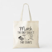 Tote Bag Les Maths Le Seul Sujet Qui Compte (Dos)