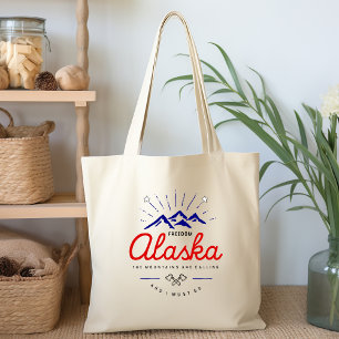Tote Bag Les montagnes d'Alaska appellent, je dois y aller
