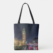 Tote Bag Les monuments | Big Ben la nuit (Dos)