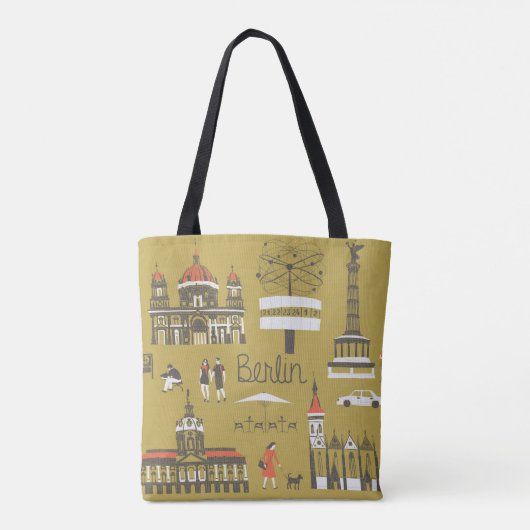 Tote Bag Les monuments de Berlin (Dos)