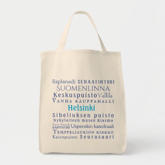 Tote Bag Les monuments d'Helsinki (Devant)