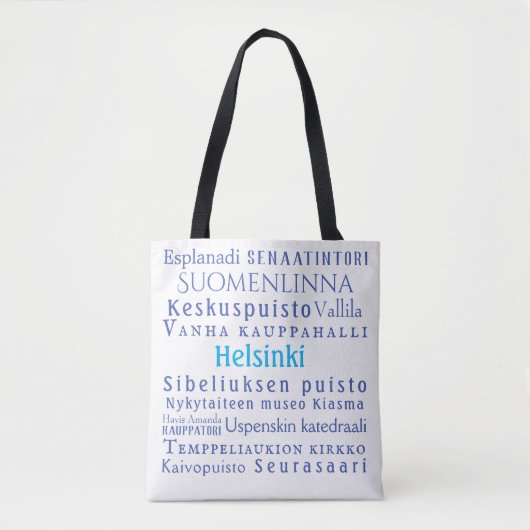 Tote Bag Les monuments d'Helsinki (Devant)