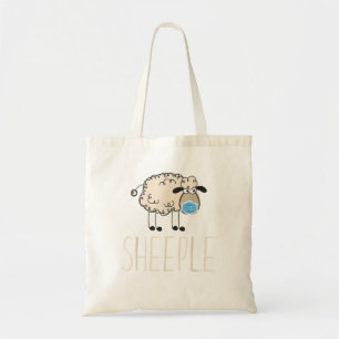 Tote Bag Les moutons Sheeple portent un masque drôle TShir