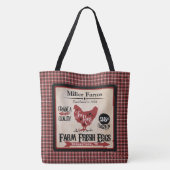 Tote Bag Les oeufs frais de ferme ont personnalisé (Dos)