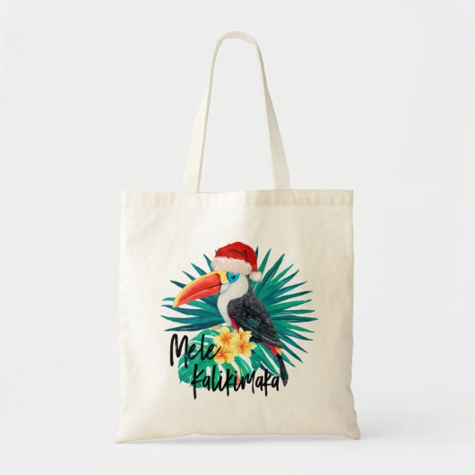 Tote Bag Les oiseaux de la jungle tropicale Mele Kalikimaka (Devant)