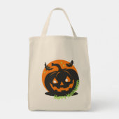 Tote Bag Les ombres d'Halloween se déplacent, êtes-vous prê (Dos)