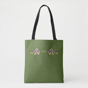 Tote Bag Les orchidées foncées de vert olive tout plus de