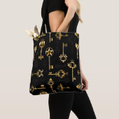 Tote Bag Les Patters de Seamless avec Golden Keys (De près)