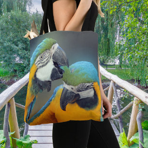Tote Bag Les perroquets amoureux