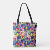 Tote Bag Les perroquets d'aquarelle | ajoutent votre nom (Dos)