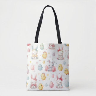 Tote Bag Les Petits Poussins et Lapins