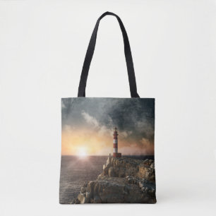Tote Bag Les phares Phare rouge et blanc