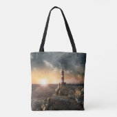 Tote Bag Les phares | Phare rouge et blanc (Dos)